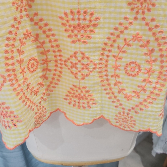 Yellow and Orange Women's Top - Picture 4 of 5